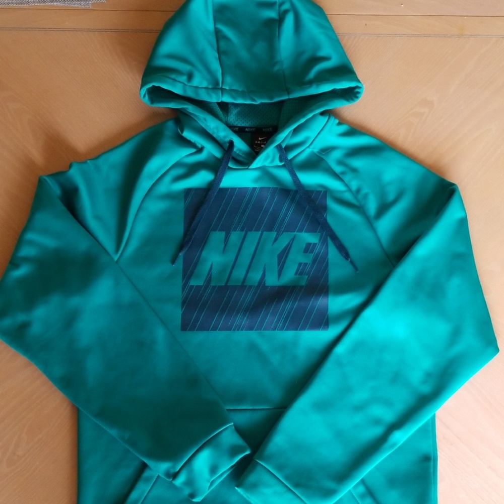 NWOT womens size S Nike dri-fit turquoise hoodie